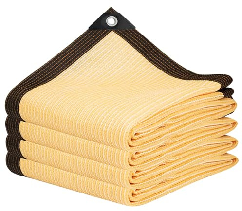 Red de Sombra con Ojales, 2 x 6 m, rectángulo para jardín, protección Solar para Invernadero, Red de Sombra para terraza, Coche, Piscina, Patio, balcón, Plantas, gallinero, Ganado