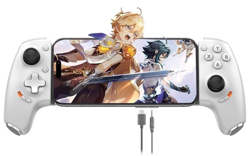 Mobil spelkontroll för iPhone 16/15-serien och Android (USB-C) Plug & Play – fjärrspel för PS/Xbox/PC fjärrspel, molnspel, liten surfplatta, med hall-effekt joystick/turbo/karting-tangenter