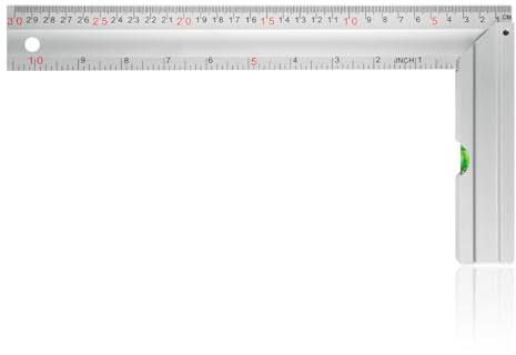 Lotsdonxia 300mm Aluminium Try Square with Spirit Level – Metric and Imperial Framing Square for Carpentry, Woodworking & DIY Projects, Durable Right Angle Measuring Tool