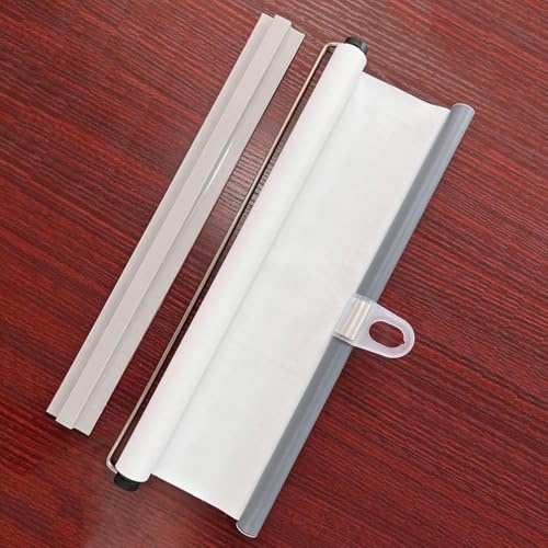 No Drilling Roller Blinds for Window & Door,Easy Fit Blackout Curtain,Automatic Retractable Sunshade for Home Office Bedrooms Kitchens Living Room - Made to Measure,White-W58*H150cm(23*59in)