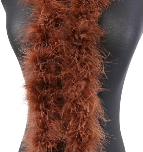 KKRANG Boas en Plumes de Marabout colorées de 18 g, châle Blanc pour Mariage, Cosplay, vêtements, Accessoires et décoration