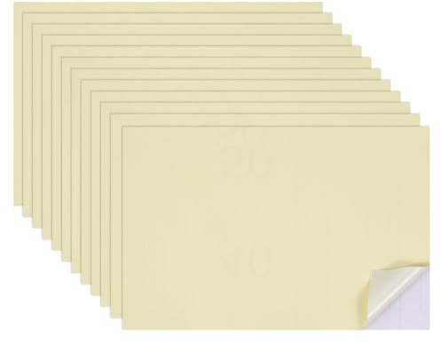 sourcing map Lot de 12 feuilles de papier peint autocollant en PVC pour maison de poupée miniature, mini décoration murale pour maison de poupée, table de sable, accessoires de modèle 30 x 20 cm