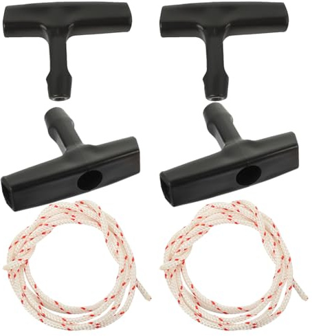 ELEOUTI Kit 2 Set Maniglia e Corda per Porta del Garage, Corda di Rilascio Rapido per Apertura Porte Garage e Scale da Soffitta, Accessori in Plastico per Emergenze e Accesso Rapido