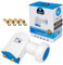 HB-DIGITAL LNB LNC Full HD TV 3D 4K + Kontakte vergoldet + Wetterschutz (ausziehbar) im Set mit F-Stecker vergoldet GRATIS dazu (Twin Ultra, Weiß)