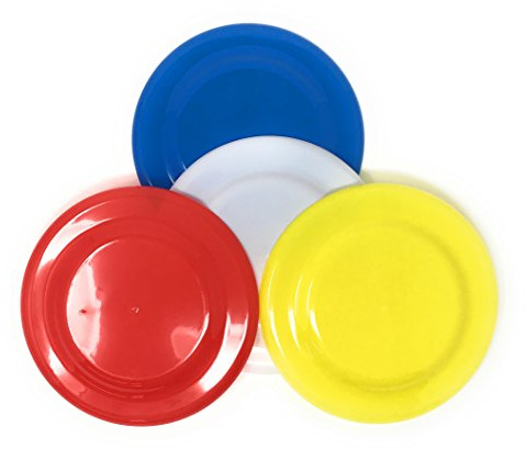 Funiverse 36 Bulk 7 Low-Cost Colorful Plastic Flying Discs or Party Plates - Ideal for Birthday Parties, Beach Days and Luaus, Crafting and DIY Projects