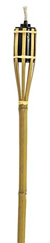 Natures Warehouse Eco Bamboo Garden Tiki Torch's for Oils Traditional Glow Torches (1 Pack)