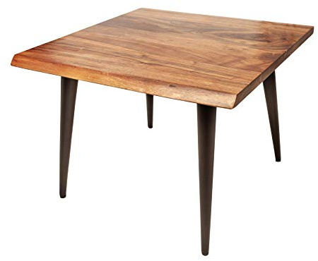 Riess Ambiente Massiver Beistelltisch Organic Living 60cm Akazie Couchtisch mit Baumkante Wohnzimmertisch Tisch