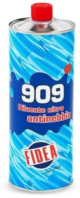 Fidea Diluente Nitro Antinebbia 909, solvente per vernice e smalti, detergente per pennelli pulizia aerografi e pistole per verniciatura, professionale, diluizione smalti e vernici nitro
