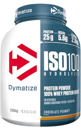 Dymatize ISO 100 Hydrolyzed Chocolate Peanut 2264g - Whey Protein Hydrolysat + Isolat Powder