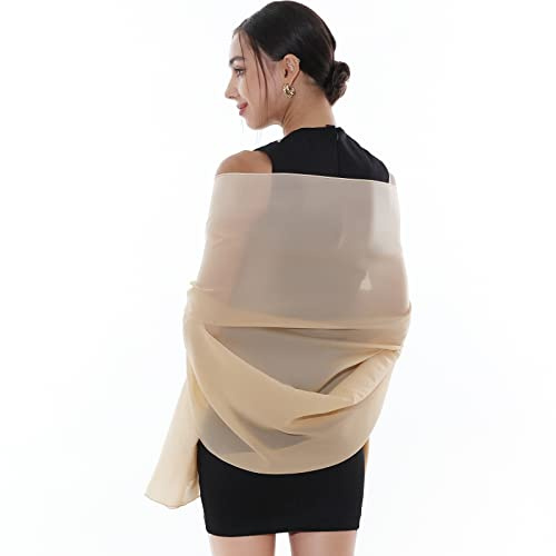 RIIQIICHY Foulard Sciarpa Seta Donna Pashmina Stola Scialle Cerimonia Abito da Sera Elegante Sposa