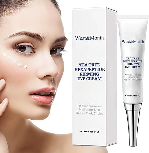 Crema idratante per gli occhi contro le occhiaie | 15 g di tea tree esapeptide crema idratante per gli occhi | La crema idratante per la riparazione degli occhi protegge, idrata e pologmase