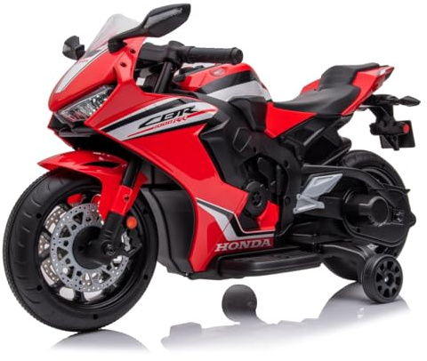 SUN BABY CBR 1000RR Elektrisk Barnmotorcykel 12V 3+ - Rosa | barnfordon elfordon, 2 avtagbara stödhjul