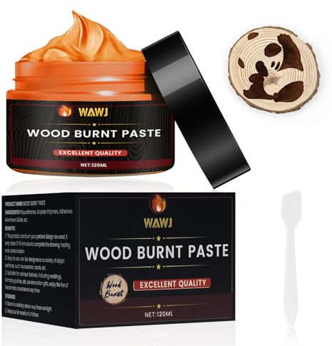 WAWJ® Pâte à brûler le bois, Camping extérieur bois tissu comburant gel, DIY soudé pâte à brûler le bois pour faire des œuvres d'art industrielles