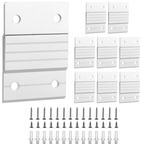 YAYODS 14 Stück Z-Klemmen zum Aufhängen - Hochbelastbares Aufhängungssystem mit Schrauben - 5cm Französischen Schienen Bilderaufhänger Ineinandergreifende Fotorahmenhaken für Bilder, Spiegel,Gemälden