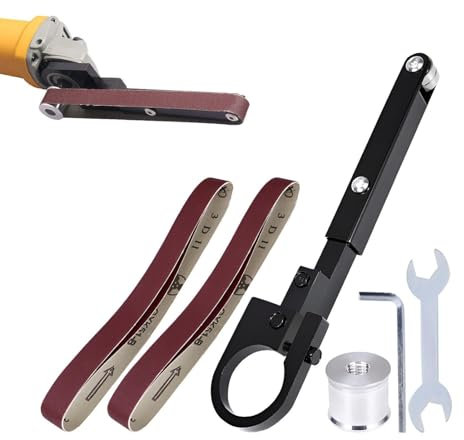 Macchina per levigatura angolare a nastro per sabbia, adattatore per levigatrice a nastro per smerigliatrice angolare | Macchina per nastro di sabbia modificata | Accessorio per lucidatura tubi s