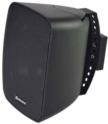 Adastra | BG Series Outdoor & Indoor 100V Weatherproof Wall Mountable Speaker | Full-Range Audio Speaker with Adjustable Mounting Bracket | IP54 Rating, 5.25 Driver, black