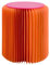 Remember Papierhocker Papillon Orange - klappbarer Sitzhocker - belastbar bis 100 kg - 42 cm hoch ø 36 cm
