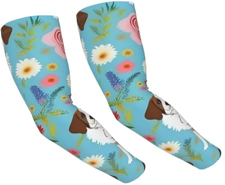 FGPkjh Manicotti di raffreddamento con stampa di cane divertente protezione UV sport all'aria aperta ciclismo corsa pesca guida