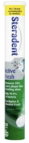 Steradent Active Fresh Denture Cleaning Tablets 30 - Daily Denture Cleaning Bundle Tablets