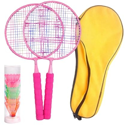 Juego De Palas De Bádminton - Set de Bádminton Infantil para Interior,Palas Ligeras Para Entrenamiento Deportivo 3-7 Años Juegos Exteriores Recreación Familiar Educación Física Fitness Jardín Acampada