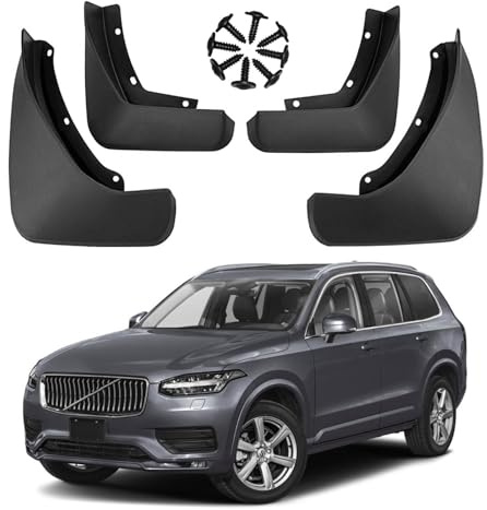 4 Pcs Car Mud Flaps for Volvo XC90 2016-2025, Splashproof Front Rear Car Fenders, Auto Mud Flaps Splash Guards, No Drilling Decorative Mudguard Wheel Baffle Protection Easy Installation