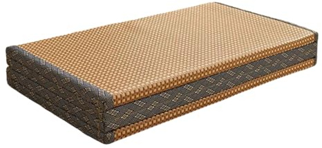 Vikbar japansk matta halkfri andningsbar matta traditionell japansk design lätt att rengöra perfekt för vardagsrum yoga tvättstuga mångsidig hopfällbar rottingmatta