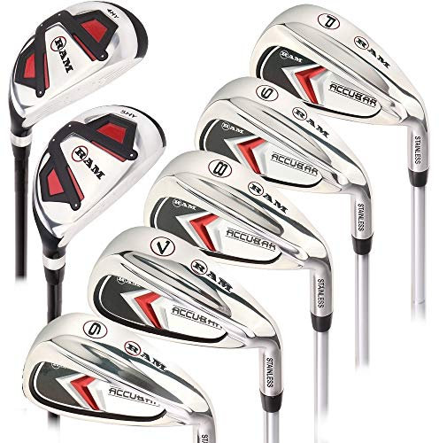 Ram Golf Accubar Mens Clubs All Graphite Iron Set 6-7-8-9-PW with Hybrids 24° and 27°