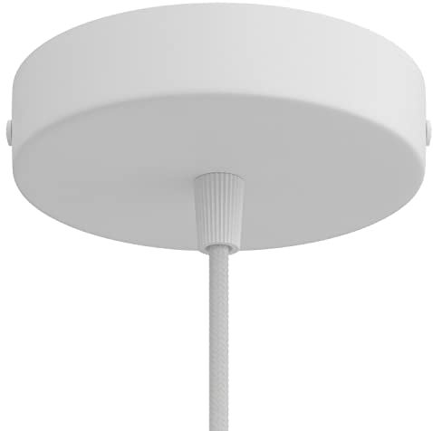 creative cables - Zylindrischer Lampenbaldachin Kit aus Metall - Konisch, Mattweiß