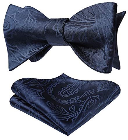 HISDERN Set da taschino da uomo con fazzoletto floreale da annodare e fazzoletto da uomo