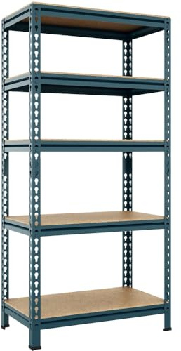 Yaheetech Etagères de Rangement 70 x 30 x 150 cm | Charge Lourde 130 kg par Niveau, Montage sans Boulons, Tablettes Réglables, Étagère Metallique Atelier/Garage/Cuisine/Salon