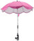 14 Pouces Ombrelle pour Poussette, Parasol Universel pour Poussette avec Pince Parasol Réglable pour Poussette avec Protection Parasol pour Poussette, Couffin, Fauteuil Roulant (Rose rouge (colle