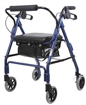 Walker Rollator, Walker Rollator Leggero Freno Pieghevole Walker Sedile per adulti regolabile in altezza, Walker standard Interessante