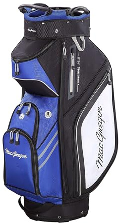 MacGregor Principal - Bolsa para Carrito de Golf de 10 Pulgadas, Parte Superior de 14 vías con separadores y 9 Bolsillos