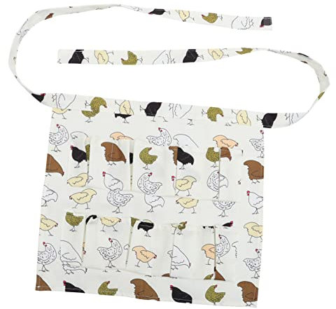 PHENOFICE Stoff Eiersammelschürze Mit Mehrfachtaschen Verschleißfestes Material Mittlere Größe Schürze Zum Sammeln Von Hühnereiern Gänseeiern Und Wachteleiern Für Bauernhofgebrauch