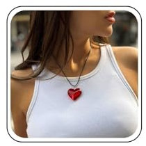 Xduargs Boho Grande Cuore Collana Choker Nero Collana In Pelle Cavo Rosso Collana Cuore Catena Di Vetro Collana Ciondolo Cuore Per Le Donne