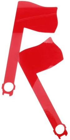 ibasenice Accesorios para Buzón Bandera Giratoria Roja 2 Piezas Decoración de Material Acrílico Resistente para Buzones Exteriores Conveniente y Práctico