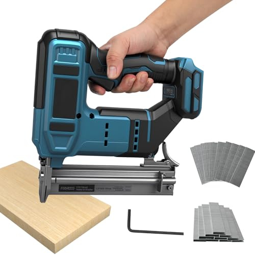 Clavadora inalámbrica para batería Makita de 18 V (solo herramienta), pistola eléctrica 2 en 1, calibre 18, sin escobillas con 2000 clavos para carpintería de madera, 2 modos (para Makita)