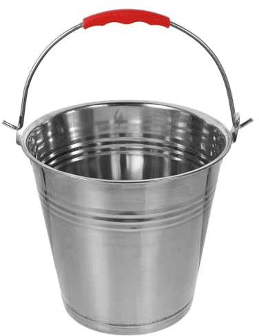 JECOMPRIS Cubo de Hierro para Carbón y Cenizas de Barbacoa, Cubo Metálico de 23x18x15 Cm, Resistente para Almacenar Cenizas y Grasa en Parrillas, Accesorio Práctico para Uso Interior