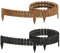 WOLTU Rollborder, Flexibler Holzzaun, Beeteinfassung Beetumrandung Rasenkante Gartenzaun Holz, Deko für Garten Blumenbeet, 203x10 cm, Anthrazit
