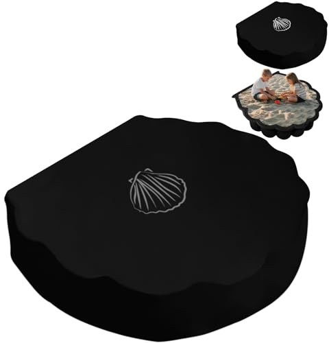 TOPJOWGA Sand Shell Cover, 100 x 15 cm Sandpit Cover, Sand Shell Round, Waterproof, Dustproof Sandpit Cover, Sandpit Tarpaulin for Sandpit, Pool, Water Shells