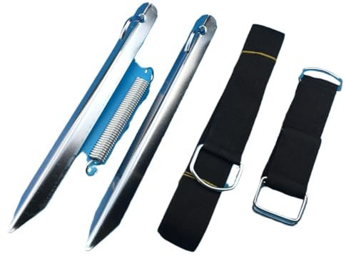 Kit de amarre de toldo resistente, correas de protección contra tormentas para caravanas, autocaravanas, caravanas y tiendas de campaña, incluye estacas de tierra y juego de resortes, accesorios