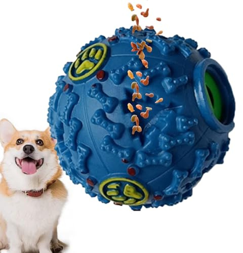 Generisch Pelota de risitas para perros, pelotas de comida para perros | bolas de alimentación lenta | Pelota interactiva para perros con sonido de risa para la búsqueda de comida de perros