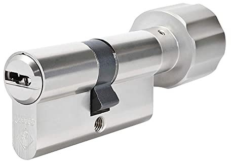 ABUS Bravus 2000 Knaufzylinder 50/45K | Zylinder mit Knauf Profilzylinder Schließ-Zylinder mit Kopierschutz Intellitec System | Patentschutz bis 2030 | Inklusive 10 Wendeschlüssel | Sicherungskarte