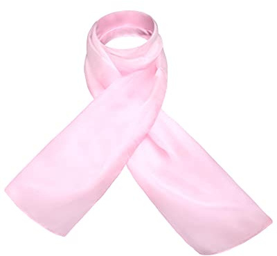 Basic Sense Pure Silk Scarf for Women UK, Long Thin Silk Neck Scarf | 25 x 135cm (10 x 53in) lightweight oblong scarf in 100% mulberry silk. Tie at the neck, in your hair or on a bag handle