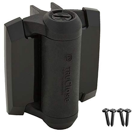 D&D TCA1L2S3BTS TruClose Regular Gate Hinge Square Metal Gates Black 2 pcs.