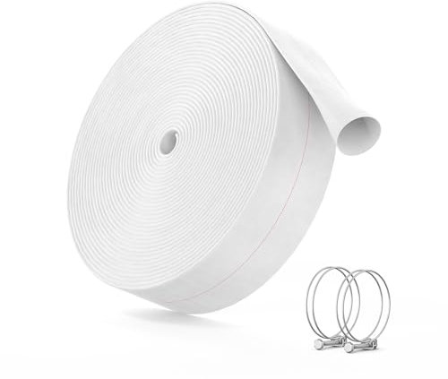 Pool Supply Pool Backwash Hose 1 1/2 Inch Diameter x 60 Feet, Discharge Hose for Pump, Sand Filter, Sump Pump Hoses, Burst Resistant Lay Flat Drainage Hoses for Inground and Above Ground Pools