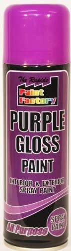 3 x Purple Gloss Interior & Exterior Spray Paint 250ml