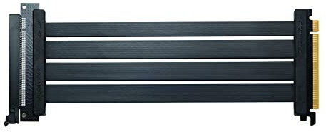 Phanteks (PH-CBRS4.0_FL30 300 mm Flat Line PCI-E Gen4.0 x16 Rise Kabel, 180 Grad Adapter, schwarz
