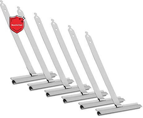 BAUHELD® Rolladen Aufhängefeder Mini [6 Stück] - Rollladen-Aufhängung aus hochwertigem Federstahl [Kunststoffbeschichtet] - Rolladen-Feder mit Schwalbenschwanz - Für Rolladenprofile mit 37mm