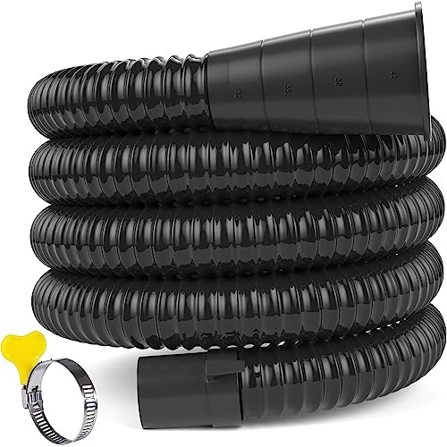 MyLifeUNIT Washing Machine Drain Hose Extension Kit, Universal Washer Drain Hose Fit All Drain Hose, 6 Feet (Black)